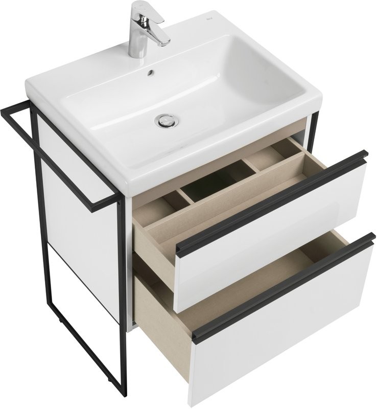 Тумба с раковиной Roca Domi 60 белый глянец