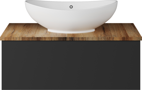 Тумба под раковину Misty Ива 80 графит, каштан