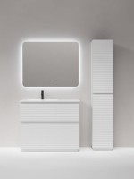 Мебель для ванной комнаты Sancos Folk Floor 100 левая напольная, bianco, раковина CN7014