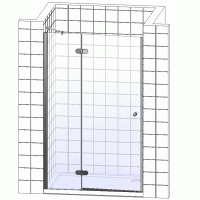 Душевая дверь в нишу Cezares Variante B 1 80/90 C Cr
