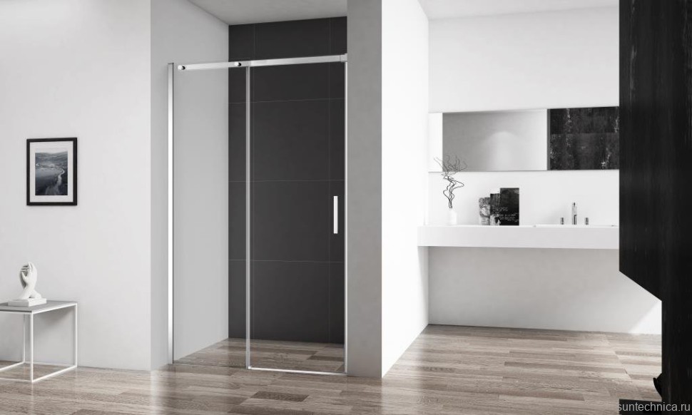 Душевая дверь в нишу BelBagno Acqua BF-1-110-C-Cr стекло прозрачное