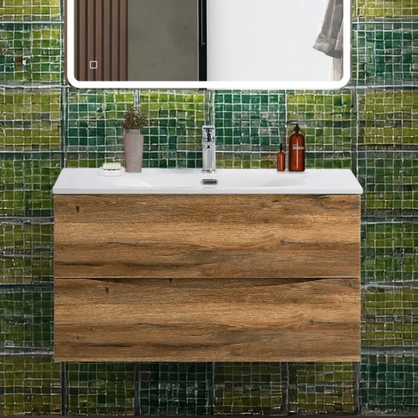 Тумба под раковину BelBagno Marino-cer-n 90 подвесная, rovere rustico