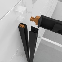 Душевой уголок Triton Фикс Блэк Щ0000077397 80х80 см с поддоном, профиль черный матовый