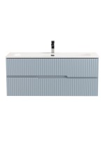 Тумба с раковиной Cezares Duet-n 120 подвесная, 2 ящика, жемчужная голубая