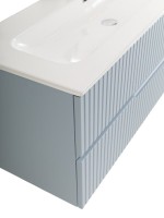 Тумба с раковиной Cezares Duet-n 120 подвесная, 2 ящика, жемчужная голубая