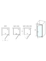 Душевая дверь в нишу Ravak Nexty NDOP1-90 профиль блестящий, стекло прозрачное