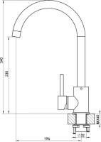 Смеситель для кухни Florentina Юна песочный
