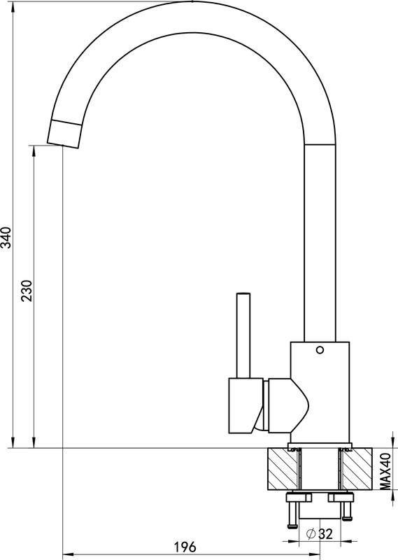 Смеситель для кухни Florentina Юна песочный