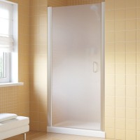 Душевая дверь в нишу Vegas Glass EP Lux 75 07 10 L профиль матовый хром, стекло сатин
