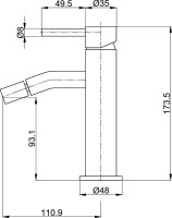 Смеситель для биде AQUAme Siena AQM6216BG шлифованное золото