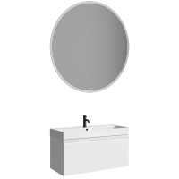 Тумба с раковиной Aqwella Pure 100 белая