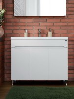 Тумба под раковину без столешницы СаНта Лондон 100 напольная, 3 дверцы Тумба под раковину без столешницы СаНта Лондон 100 напольная, 3 дверцы