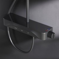 Душевая стойка AM.PM Func F078F222 черный матовый, с термостатом