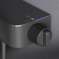 Душевая стойка AM.PM Func F078F222 черный матовый, с термостатом