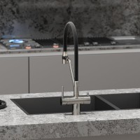 Смеситель для кухни Sancos Dora SC4003BN с гибким изливом, брашированный никель
