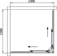 Душевой уголок Black&White Stellar Wind S102 1000х1000
