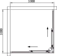 Душевой уголок Black&White Stellar Wind S102 1000х1000