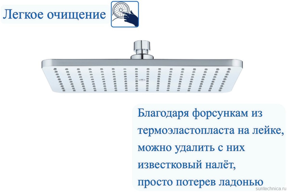 Верхний душ BOND Cube B03-9900 хром