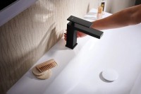 Смеситель для раковины Hansgrohe Tecturis E 110 73010670 матовый черный