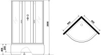 Душевая кабина Niagara Classic NG-6508-14BK 90x90 см, без крыши