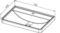 Тумба с раковиной Aquanet Ирис new 70 подвесная, 1 ящик, 2 дверцы