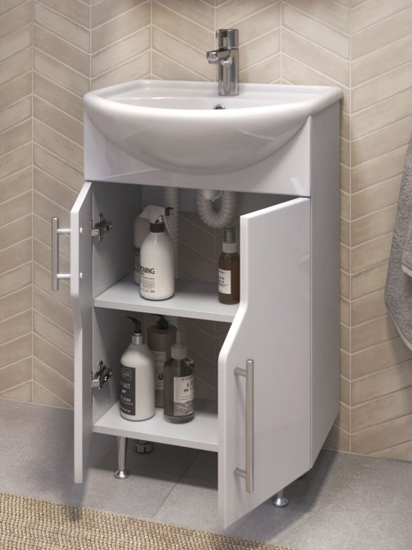 Тумба с раковиной Vigo 50 напольная, белая