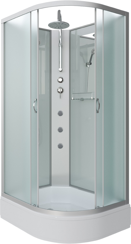 Душевая кабина Niagara Classic NG-33984-14LBKTG 90х80 см, без крыши, с гидромассажем и тропическим душем