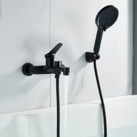 Смеситель для ванны с душем Shevanik S6202H черный Смеситель для ванны с душем Shevanik S6202H черный