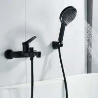 Смеситель для ванны с душем Shevanik S6202H черный Смеситель для ванны с душем Shevanik S6202H черный