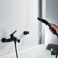 Смеситель для ванны с душем Shevanik S6202H черный Смеситель для ванны с душем Shevanik S6202H черный