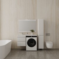 Мебель для ванной комнаты Style Line Даллас 110 Люкс Plus подвесная, белая, эмаль L