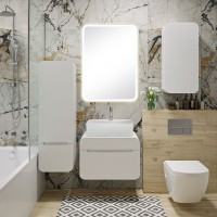 Тумба под раковину без столешницы Runo Ницца 60 белая