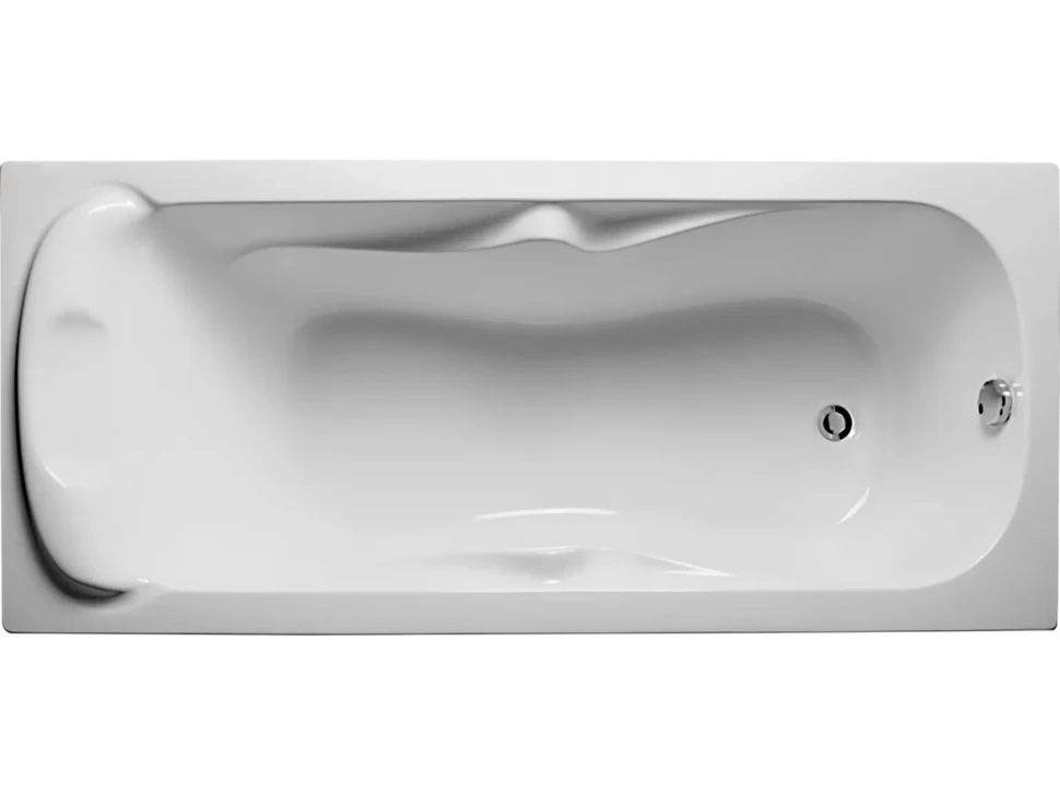 Акриловая ванна Marka One Dipsa 170x75 см, пристенная, белая, с каркасом