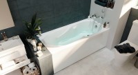 Акриловая ванна Marka One Dipsa 170x75 см, пристенная, белая, с каркасом