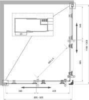Душевой уголок BelBagno Uno -195 AH 2 120/90 C Cr стекло прозрачное