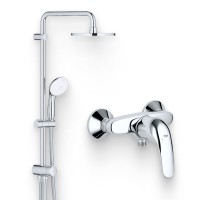Душевой комплект Смеситель для душа Grohe Euroeco 32740000 + Стойка New Tempesta 27389002