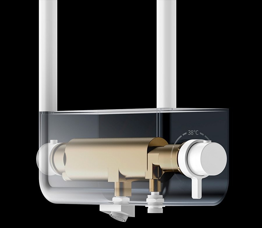 Душевая стойка AQUAme AQM8003B черная