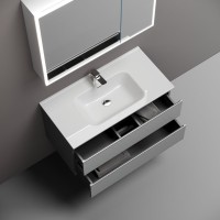 Тумба с раковиной Sancos Folk 90 ergraut soft, раковина CN7002