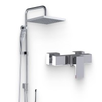 Душевой комплект Смеситель для душа Jacob Delafon Strayt E45371-CP + Стойка Eo E11716-CP