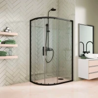 Душевой уголок Kubele DE018 RBG-CLN-BLMT 85х80