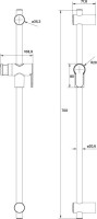 Душевая штанга IDDIS Ray RAY70BCi17 матовый хром