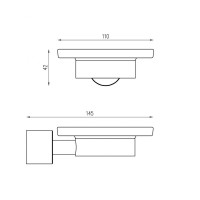 Мыльница Abber Osten 316 AA185A8BST настенная, стеклянная