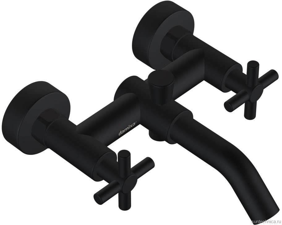 Душевой комплект Смеситель Damixa RedBlu Neo Classic 241000000 + Стойка Scandinavian Pure 936000300, черная матовая