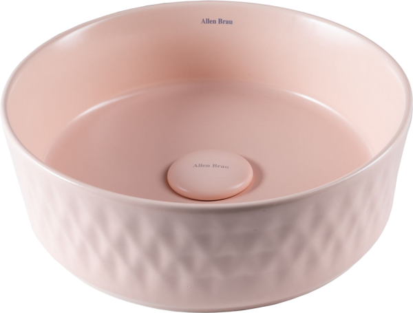 Накладная раковина Allen Brau Fantasy Romb 36, розовая