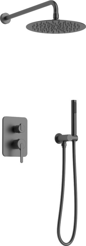 Душевой комплект AltroBagno Unione AltroBagnoUnione040108GM С ВНУТРЕННЕЙ ЧАСТЬЮ, оружейная сталь