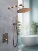 Душевой комплект AltroBagno Unione AltroBagnoUnione040108GM С ВНУТРЕННЕЙ ЧАСТЬЮ, оружейная сталь