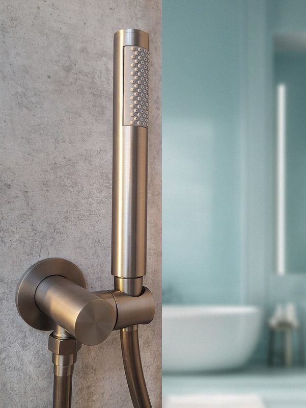 Душевой комплект AltroBagno Unione AltroBagnoUnione040108GM С ВНУТРЕННЕЙ ЧАСТЬЮ, оружейная сталь