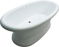 Ванна из искусственного камня Marmo Bagno Аззуро 180x90 см, отдельностоящая, белая, овальная