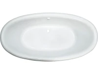 Ванна из искусственного камня Marmo Bagno Аззуро 180x90 см, отдельностоящая, белая, овальная