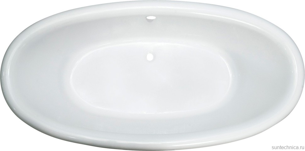 Ванна из искусственного камня Marmo Bagno Аззуро 180x90 см, отдельностоящая, белая, овальная